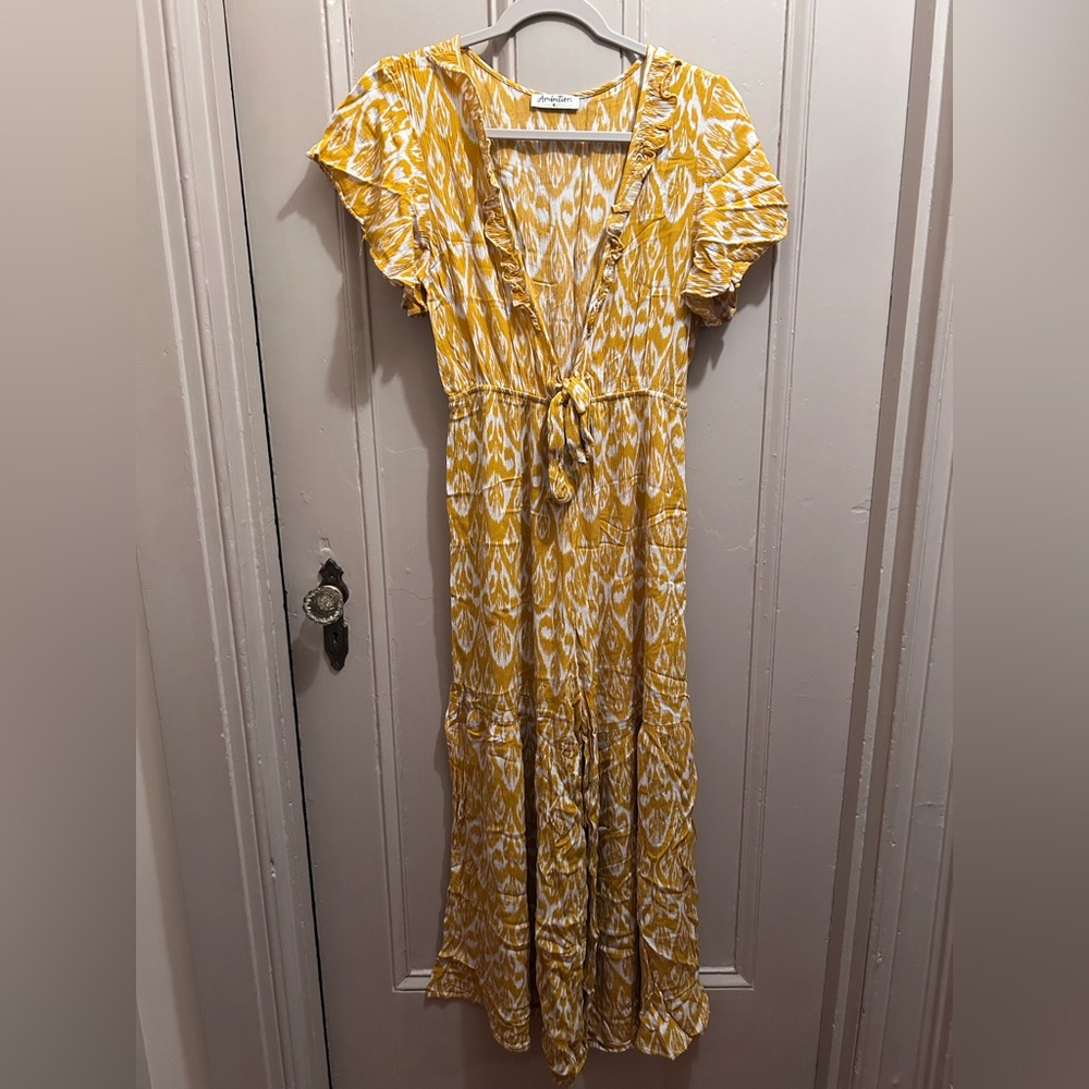 Yellow Patterned Women's Jumpsuit